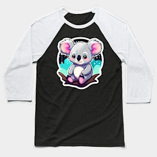 Koala Bear Illustration Baseball T-Shirt